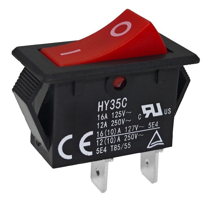 Formiden HY35C Push Button Switch - ON-Off 2-Pin AC 125/250V 16/12A Rocker Switch for Household Electrical Appliances Industrial Electric - Image 1